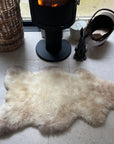 Premium champagne mix sheepskin rug, 100% natural rare breed fleece, soft undyed fur, luxury large size, UK-European sourced by Wildash London at brixbailey.com