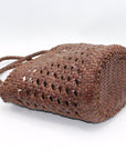 Handmade Leather Tote Bag - Genuine Top Grain Leather & Cotton Canvas - 22cm Tall - Eco-Friendly & Durable by Sook Stainable at brixbailey.com