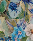 Spring Garden Velvet Lampshade | Extra Tall Cylinder Ceiling Light Shade | Bespoke Handmade UK
