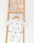 Cozy Easter Bunny Bamboo & Organic Cotton Zip Sleepsuit One Piece