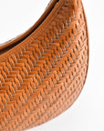 Handmade Genuine Leather Tote Bag - 14cm Tall, 27cm Length, Adjustable Handle - Eco-Friendly & Durable by Sook Stainable at brixbailey.com