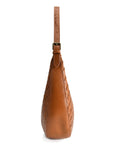 Handmade Genuine Leather Tote Bag - 14cm Tall, 27cm Length, Adjustable Handle - Eco-Friendly & Durable by Sook Stainable at brixbailey.com