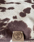 Moody Cow Reversible Pet Blanket | Faux Cowhide & Sherpa | Handmade Luxury Throw for Dogs | Protects Furniture UK