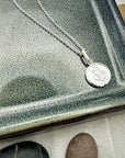 Classic Tiny St Christopher Necklace Sterling Silver 10mm
