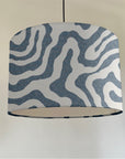 Blue Wiggle drum lampshade /ceiling shade with a white lining