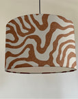 Sandstone Wiggle drum lampshade /ceiling shade with a white lining