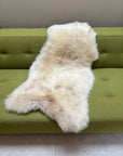 Luxury British rare breed sheepskin rug, champagne mix, large, premium natural undyed hide, soft silky fur, best-selling home decor by Wildash London at brixbailey.com