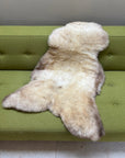 Luxury British rare breed champagne mix sheepskin rug, large natural undyed premium sheepskin hide, soft silky fur, 100% authentic handcrafted by Wildash London at brixbailey.com