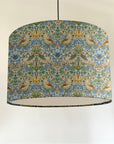 William Morris Sky strawberry thief cotton drum lampshade/ ceiling shade with a white lining