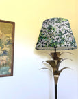 White Flowers Velvet Steep Empire Lampshade | Handmade Ceiling Light Shade | UK