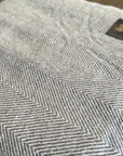 Luxury Noble Cashmere Blanket, premium handwoven grey-brown herringbone throw, 100% cashmere wool, soft and warm, 125x250 cm, Wildash London by Wildash London at brixbailey.com