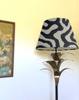 Black Wiggle Textured Steep Empire Lampshade | Handmade Ceiling Light Shade | UK