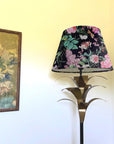 Black Butterfly Floral Velvet Steep Empire Lampshade | Handmade Ceiling Light Shade | UK
