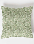 William morris green willow leaves cotton cushion, scatter cushions
