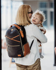 Large Black Coffee Diaper Backpack