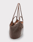 CELIA Calfskin Leather Tote from SOOK - Spacious Travel & Everyday Bag with Cotton Drawstring Organizer | Handmade in Italy by Sook Stainable at brixbailey.com