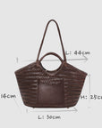 CELIA Calfskin Leather Tote from SOOK - Spacious Travel Bag with Cotton Drawstring Organizer | Handmade in Italy by Sook Stainable at brixbailey.com