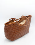 Handmade Italian Genuine Leather Bag - Adjustable Handle, 25cm Tall, 30/40cm Width - Sustainable & Durable by Sook Stainable at brixbailey.com