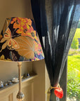 Floral Midnight Velvet Steep Empire Lampshade | Handmade Ceiling Light Shade | UK