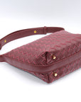 Genuine Leather Woven Style Boxed Pouch Bag