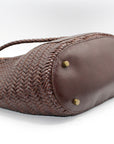 CELIA Calfskin Leather Tote Bag - Spacious Handmade Travel & Everyday Bag with Cotton Drawstring Organizer | 100% Italian Leather by Sook Stainable at brixbailey.com