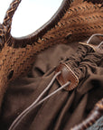 CELIA Leather Tote from SOOK - Spacious Calfskin Handbag with Cotton Drawstring Bag for Travel & Everyday Use by Sook Stainable at brixbailey.com