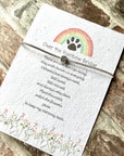 Over the Rainbow Bridge Plantable Keepsake card and Bracelet