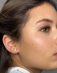 Gold Leaf Stud Earrings