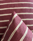 Maroon rowing stripe cotton cushion, scatter cushions