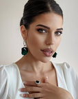 Juni Emerald Green Petal Earrings