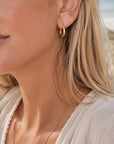 Medusa Gold Snake Scale Hoops
