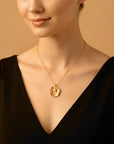 Sea & Moon Medium Necklace, Sterling Silver with Gold Plate