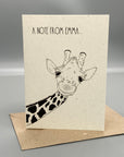 Personalised Giraffe Note Cards