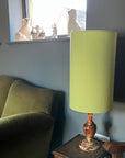 Sage Cotton Lampshade | Extra Tall Cylinder Ceiling Light Shade | Bespoke Handmade UK