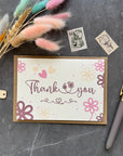Thank You Note Card set - Pink Daisies