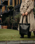 Leather Tote Bag - Sustainable, Fits 13" Laptop