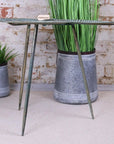 Ramai Three Leaf Side Table, luxury boho decor, stylish green and gold metal accent table, nature-inspired design by Maravi at brixbailey.com