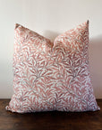 William morris rust willow leaves cotton cushion, scatter cushions