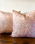 William morris rust willow leaves cotton cushion, scatter cushions