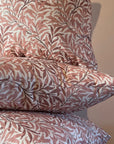 William morris rust willow leaves cotton cushion, scatter cushions