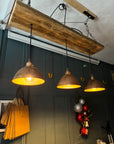 Wooden Beam Light with Shades 120cm
