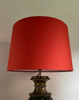 Burnt Orange Cotton French Drum Lampshade | Handmade Ceiling Light Shade | UK