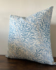 William morris blue willow leaves cotton cushion, scatter cushions