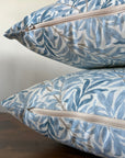 William morris blue willow leaves cotton cushion, scatter cushions