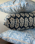 William morris blue willow leaves cotton cushion, scatter cushions
