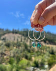 Solstice Hoops – Sonoran Gold Turquoise