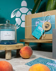 Soy Wax Peach Candle Gift Set