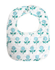 Quilted Bib - Sea Blue Flower