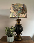 Floral Pastel Velvet Lampshade | French Drum Ceiling Light Shade | Bespoke Handmade Empire Lampshade