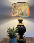 Floral Pastel Velvet Lampshade | French Drum Ceiling Light Shade | Bespoke Handmade Empire Lampshade
